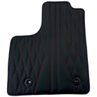 Leather Floor Mats for Lexus RX (2015-2023) 5 Seater with Red Stitching