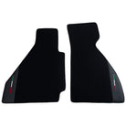 Black Floor Mats for Ferrari 328 GTB (1985-1989) with Leather Italian Edition - AutoWin