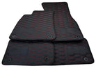 Custom Black Leather Floor Mats for Audi A4 - B8 Avant (2008-2015) 