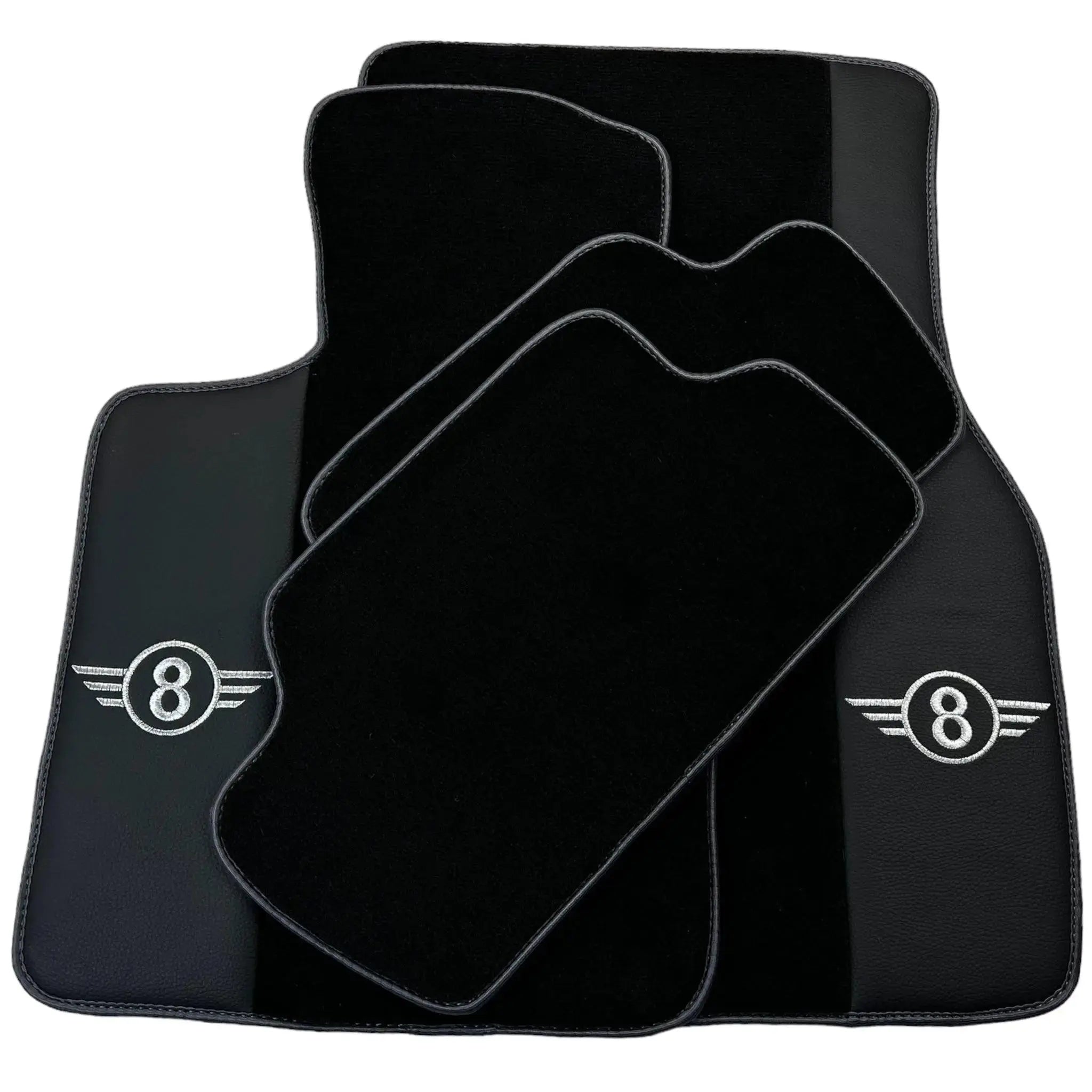 Black Floor Mats for Mini Countryman F60 Hybrid (2020-2023) with Gray Trim