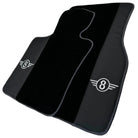 Black Floor Mats for Mini Countryman F60 (2017-2023) with Gray Trim - AutoWin