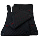 Black Leather Floor Mats For Mercedes Benz C-Class S204 Estate (2007-2014) | ER56 Design - AutoWin