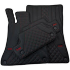 Black Leather Floor Mats For Mercedes Benz C-Class W203 Sedan 4Matic (2000-2007) | ER56 Design - AutoWin