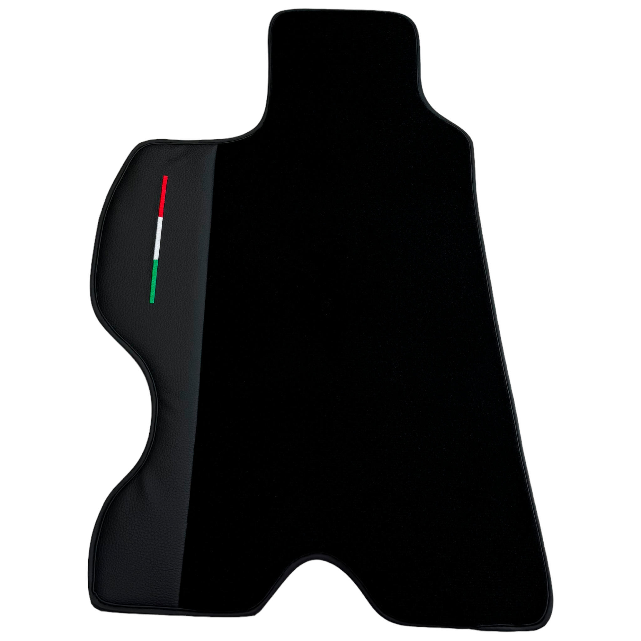 Black Floor Mats For Ferrari FF 2011-2016 Autowin Brand Italian Edition with Leather - AutoWin