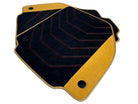 Customizable Black Floor Mats for Ferrari 458 Spider (2012-2015) with Tan Alcantara Leather