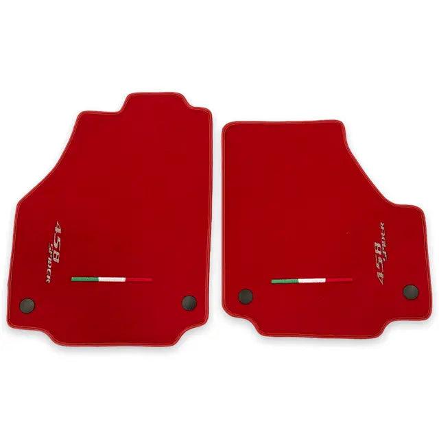 Floor Mats For Ferrari 458 Spider 2012-2015 Red Autowin Brand Italian Edition - AutoWin