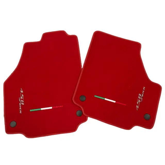 Floor Mats For Ferrari 458 Spider 2012-2015 Red Autowin Brand Italian Edition - AutoWin