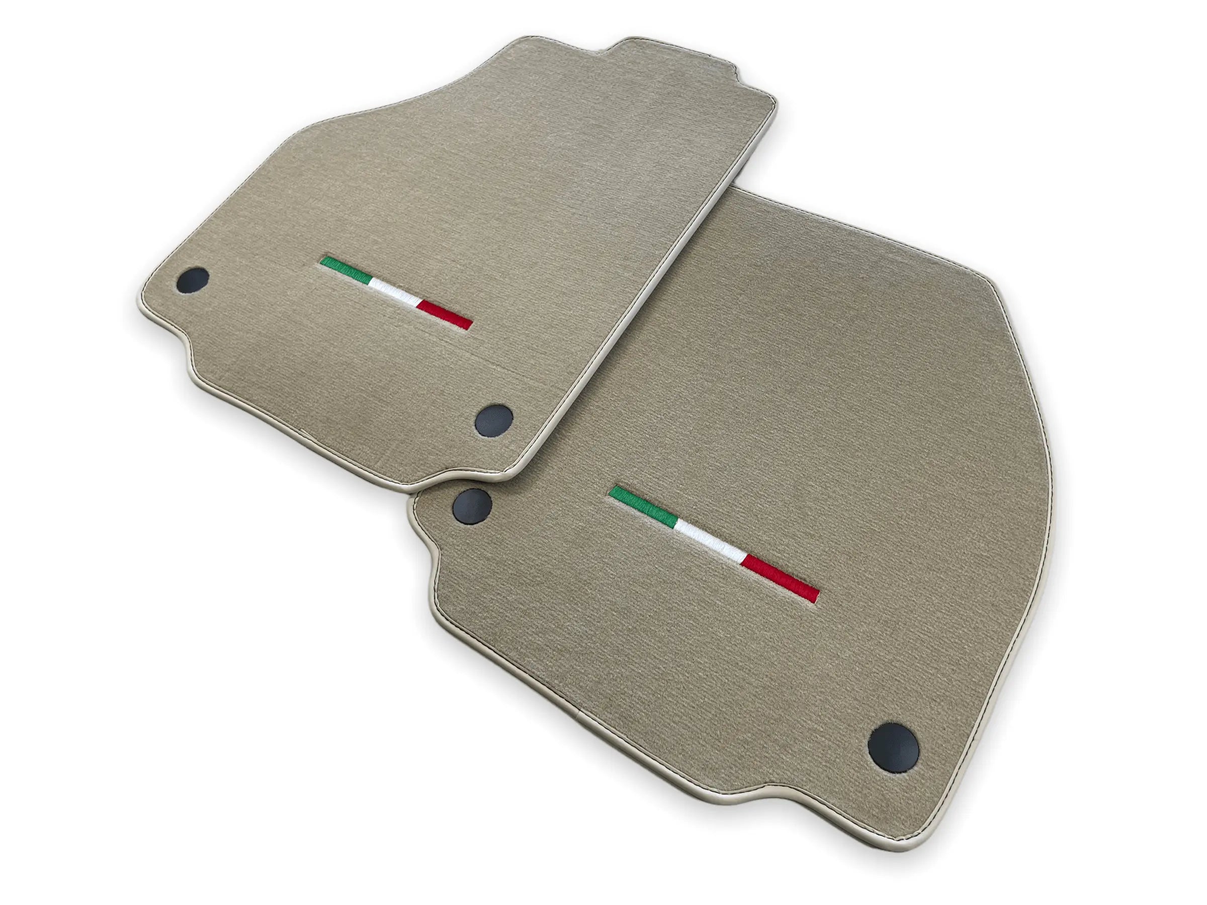 Floor Mats For Ferrari 488 2015-2022 Beige Autowin Brand Italian Edition - AutoWin