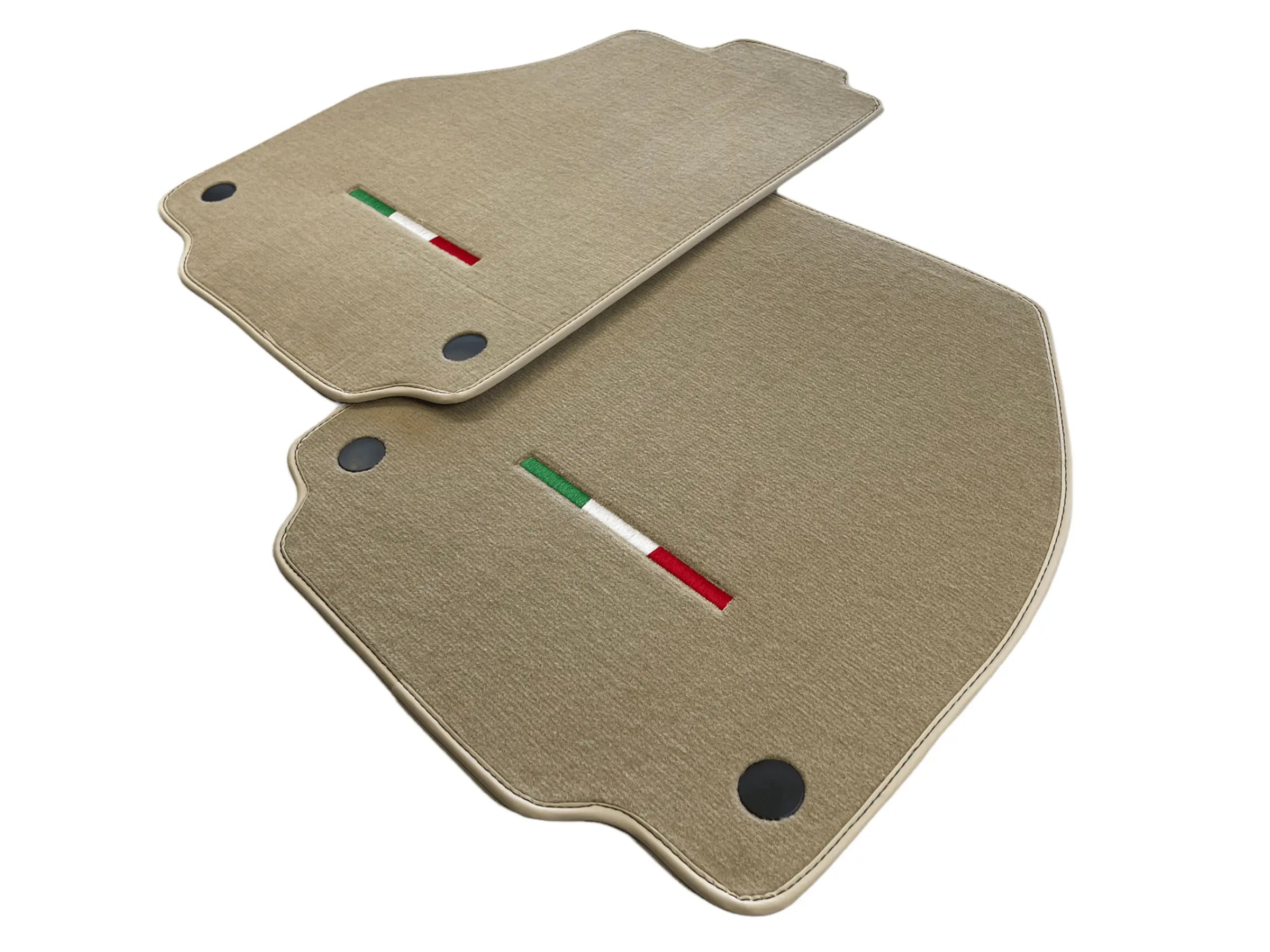 Floor Mats For Ferrari 488 2015-2022 Beige Autowin Brand Italian Edition - AutoWin