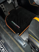 Floor Mats for Lamborghini Aventador | Orange Trim - AutoWin