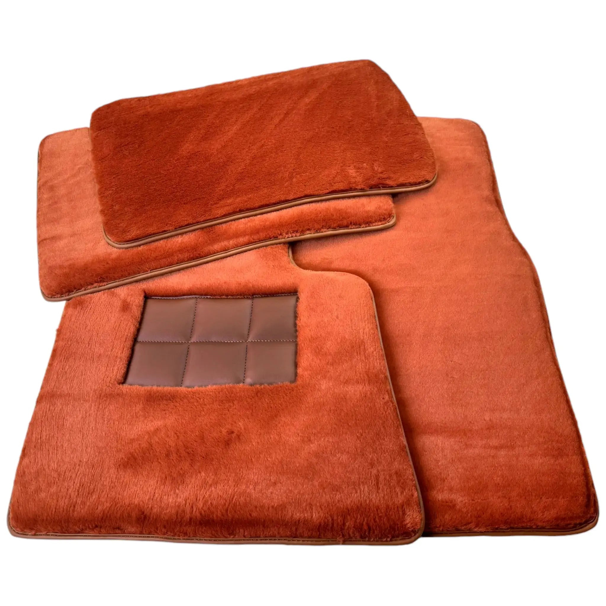 Ginger Color Sheepskin Floor Mats for Rolls-Royce Spectre (2023-2024)