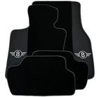 Black Floor Mats for Mini Cooper / One Electric (2020-2023) with Gray Trim - AutoWin