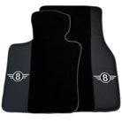 Black Floor Mats for Mini Cooper / One Electric (2020-2023) with Gray Trim - AutoWin