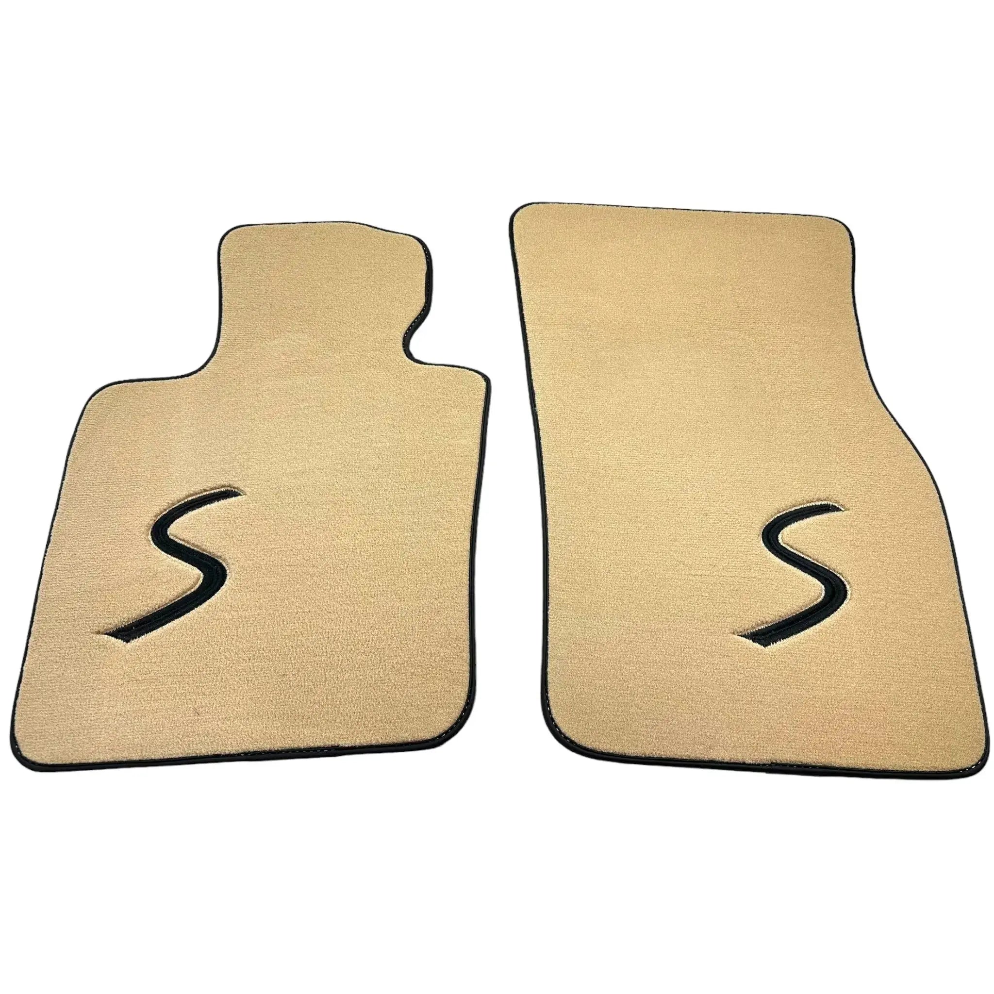 Beige Floor Mats for Mini Cooper / One F56 3-Doors (2014-2023)