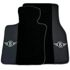 Black Floor Mats for Mini Cooper / One F56 3-Doors (2014-2023) with Gray Trim - AutoWin