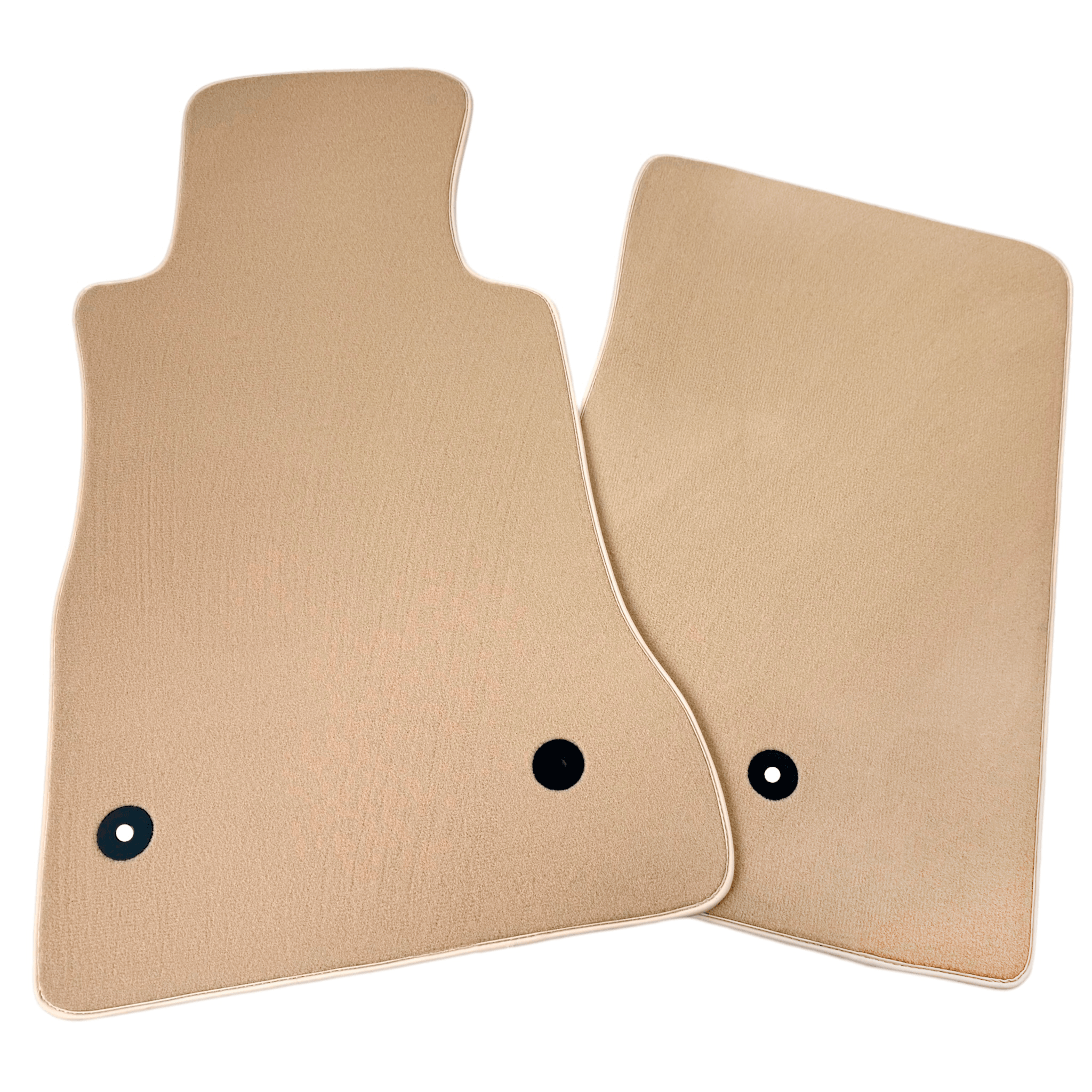 Beige Floor Mats for Chevrolet Corvette C6 (2005-2013) with Beige Trim