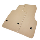 Beige Floor Mats for Chevrolet Corvette C8 (2020-2024) with Beige Trim