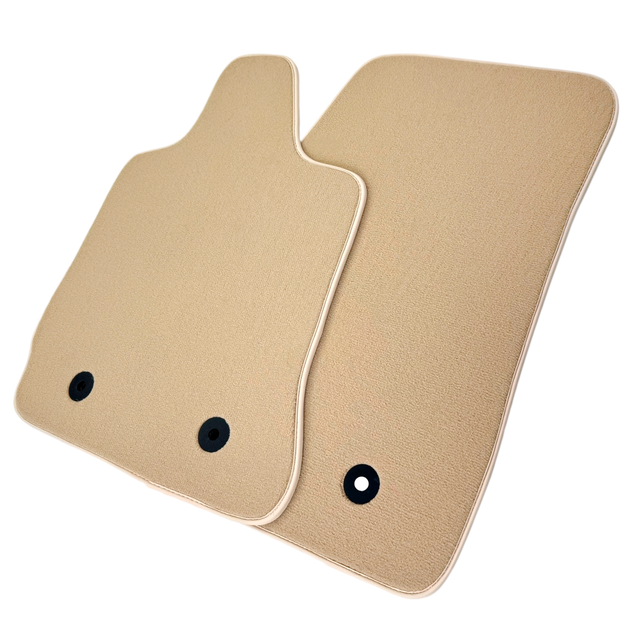 Beige Floor Mats for Chevrolet Corvette C7 Targa Top (2014-2019) with Beige Trim