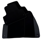 Black Floor Mats for Chevrolet Captiva C140 7-Seater (2011-2015) with Leather | AutoWin - AutoWin