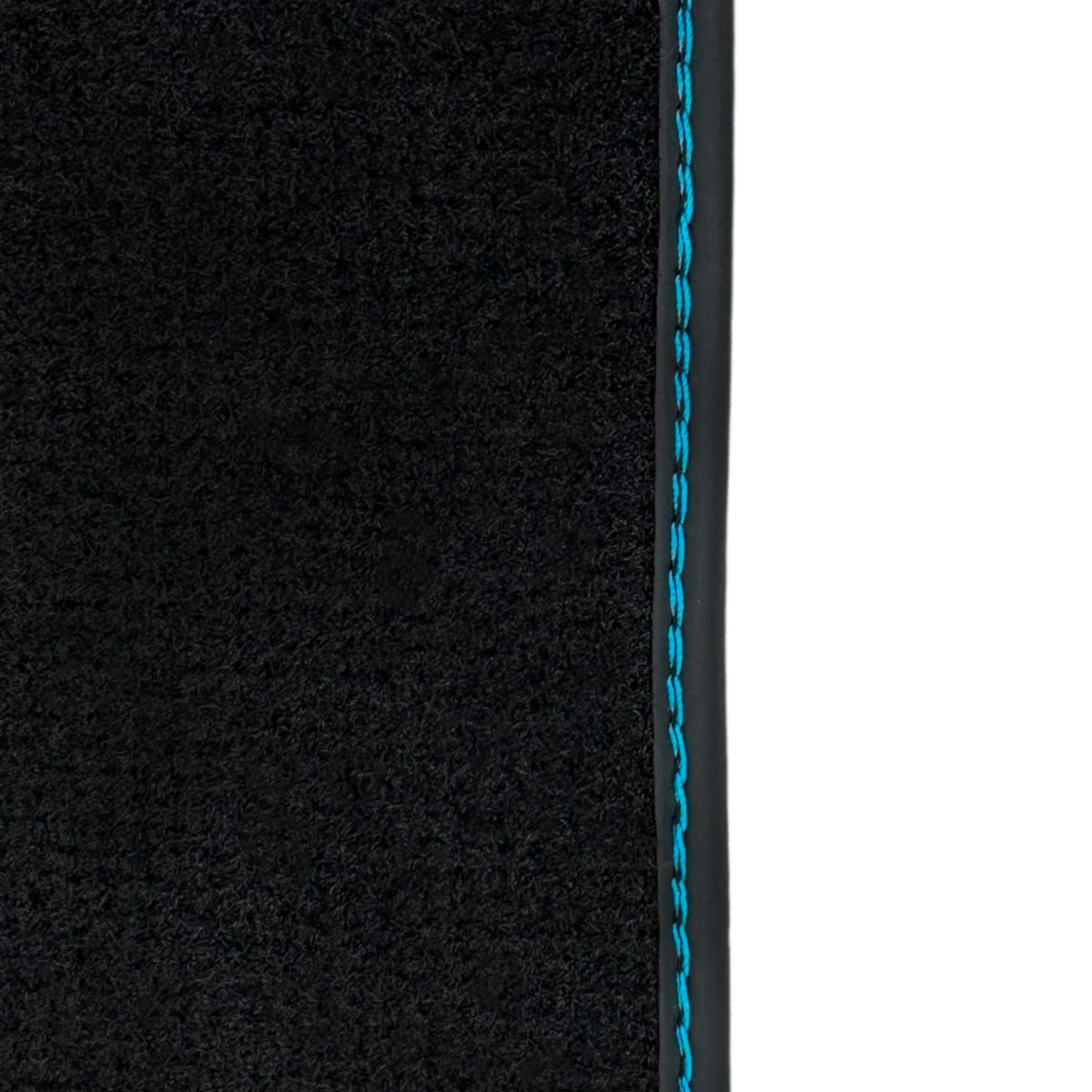 Black Floor Mats for Lamborghini Aventador SVJ Blue with Alcantara Leather