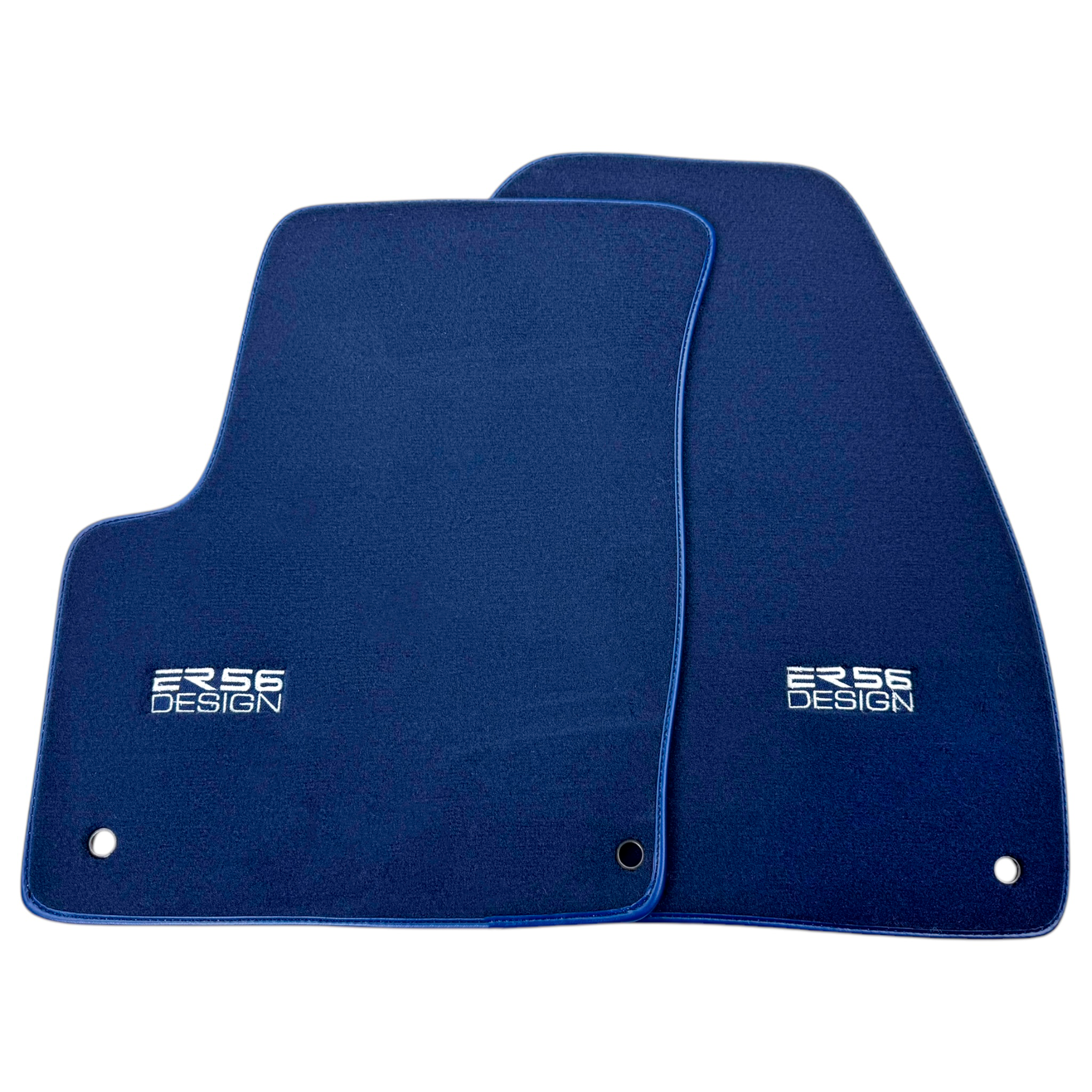 Dark Blue Floor Mats for Jeep Wrangler JK (2007-2018) 5 Doors Double Fixation by ER56 Design