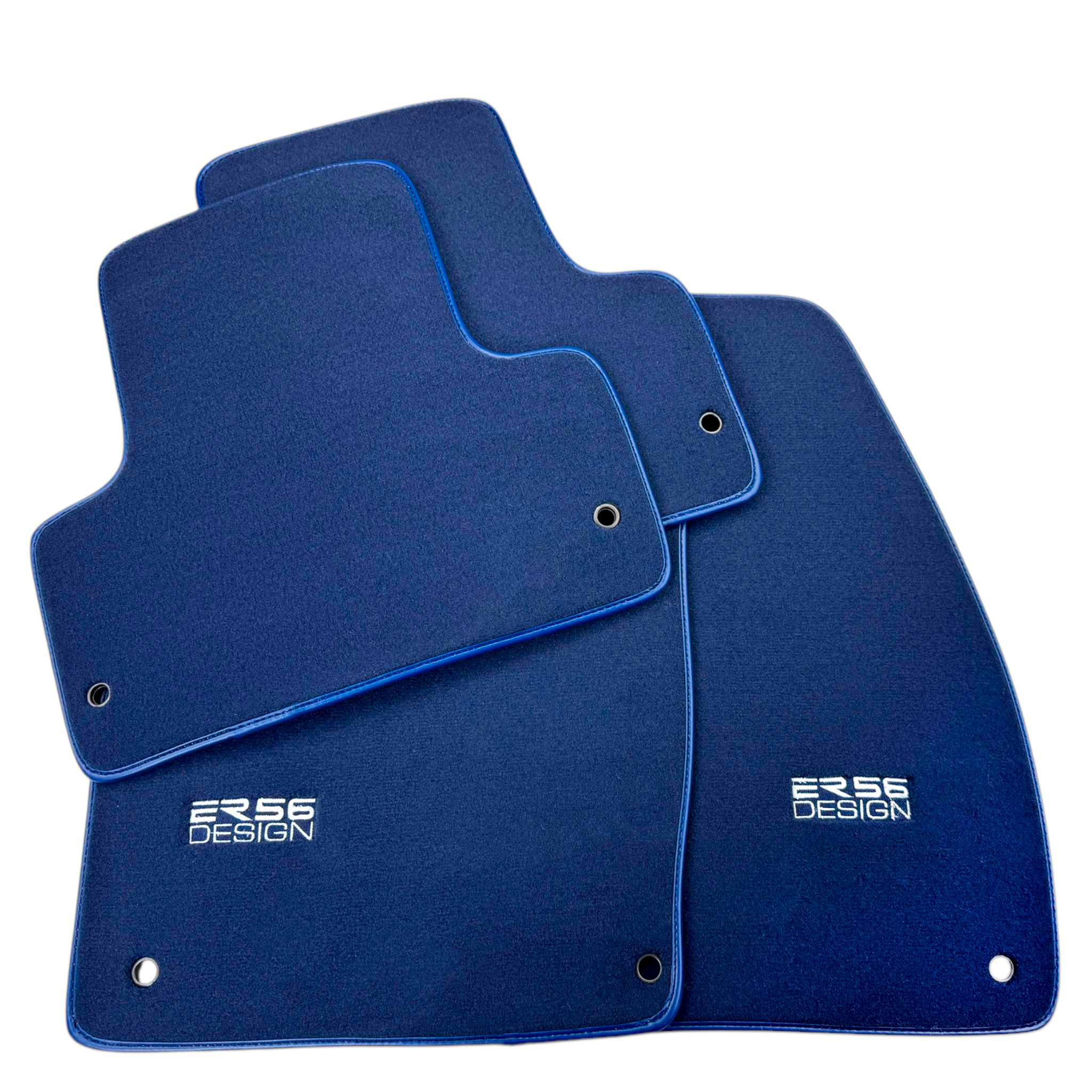 Dark Blue Floor Mats for Chevrolet Spark Hatchback (2010-2013) BiFuel by ER56 Design