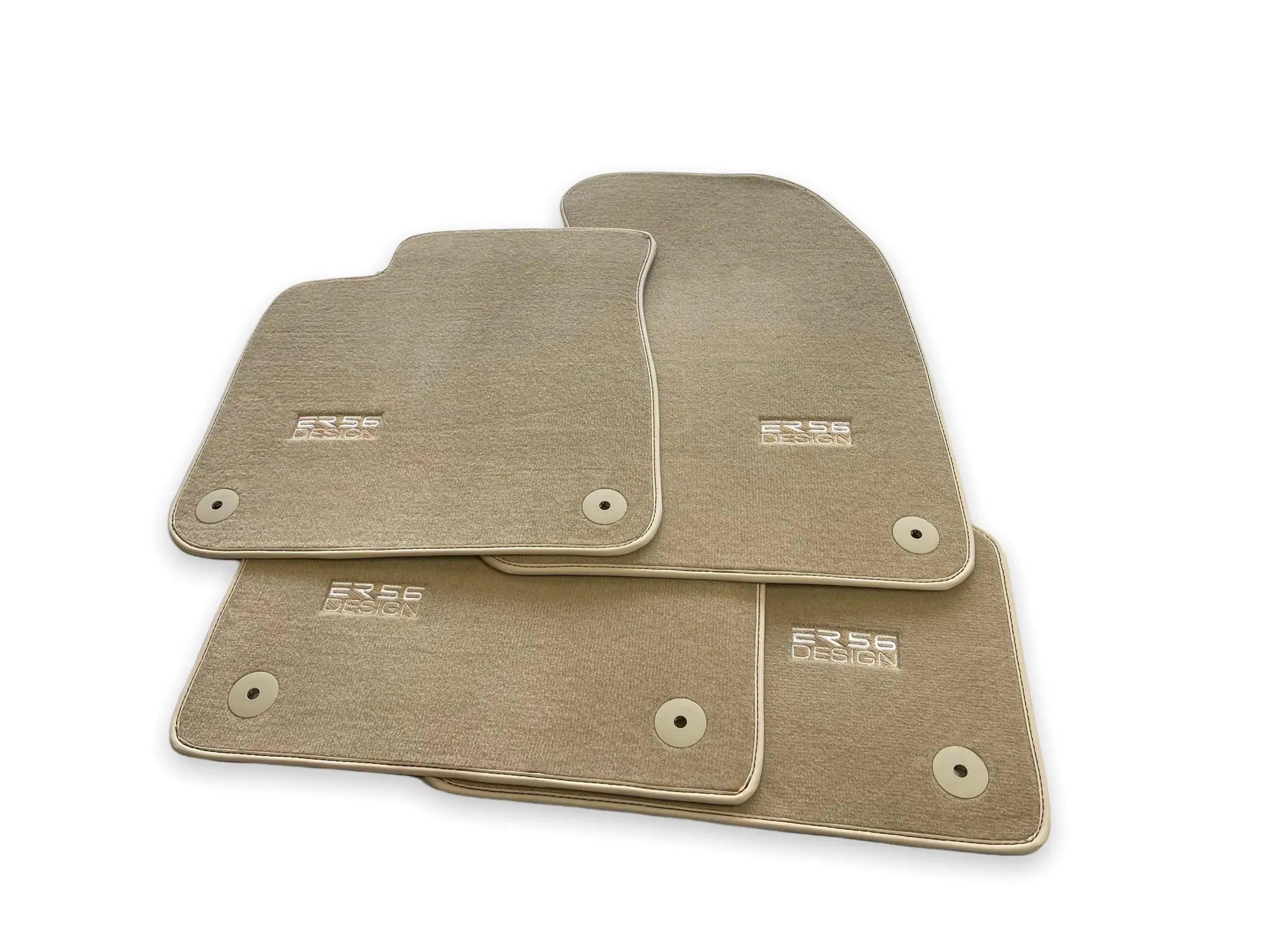 Beige Floor Mats for Audi A5 - 8F7 Convertible (2009-2017) | ER56 Design - AutoWin