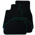 Black Floor Mats For BMW M5 Series F90 | Green Trim AutoWin Brand - AutoWin