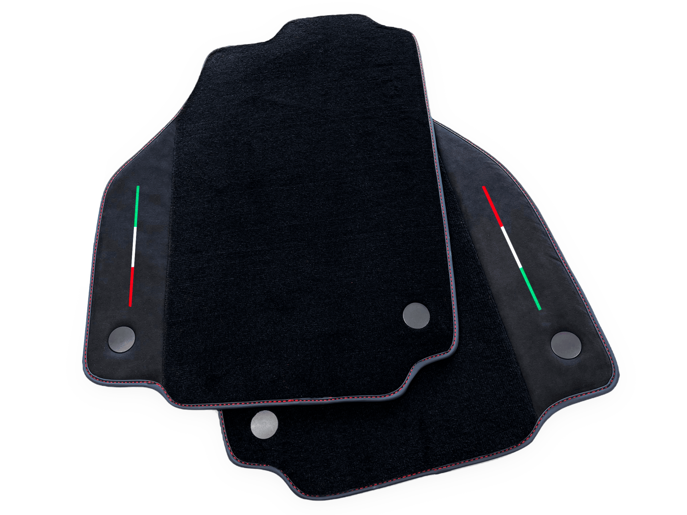 Black Floor Mats For Ferrari F8 Tributo 2019-2022 With Alcantara Leather - AutoWin