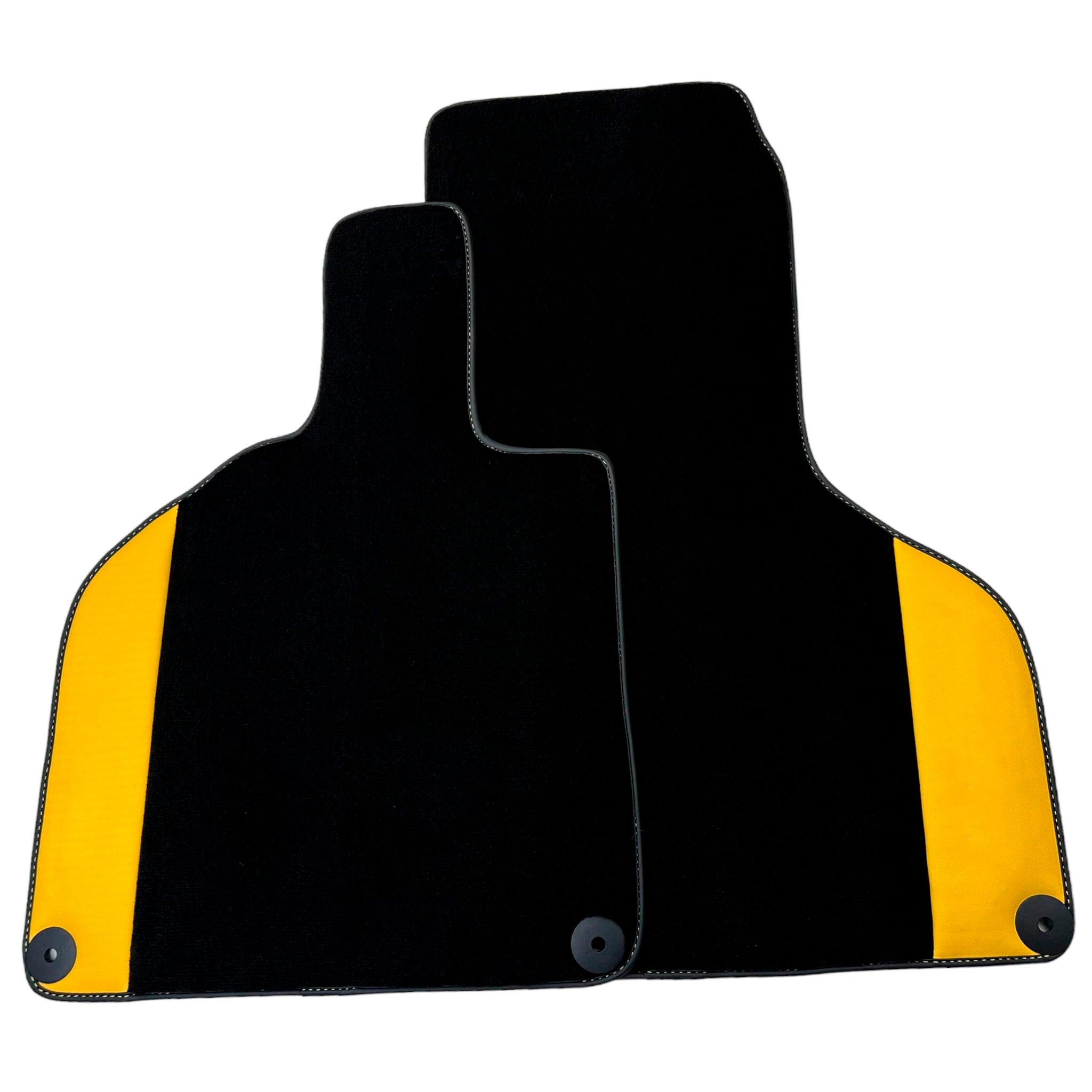 Black Mats for Lamborghini Huracan with Yellow (Giallo Taurus) Nappa Leather