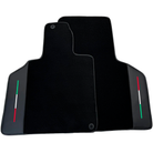 Black Floor Mats with Leather for Lamborghini Gallardo (2004-2014) - Fighter Jet Edition