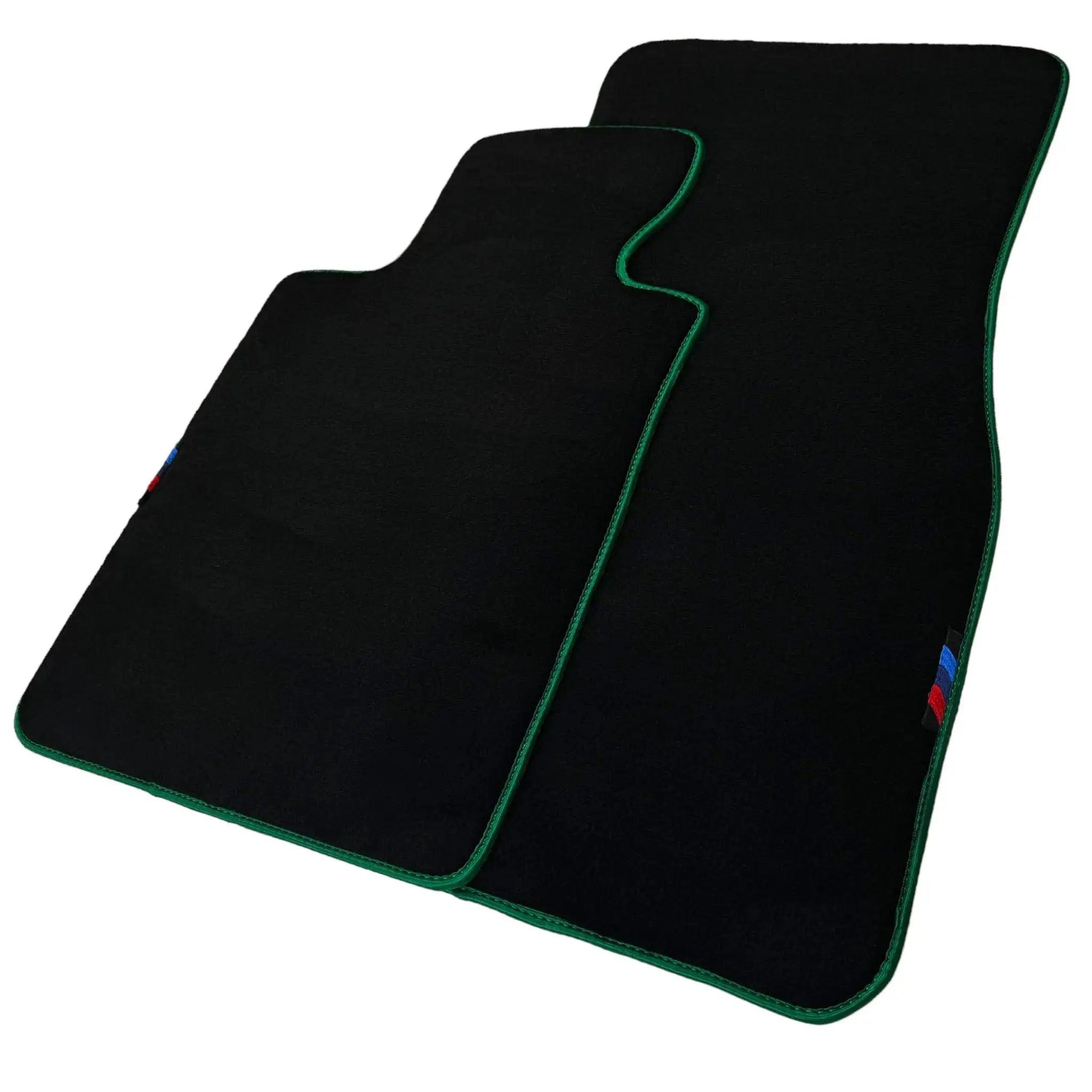 Black Mats For BMW 6 Series E64 Convertible | Green Trim - AutoWin