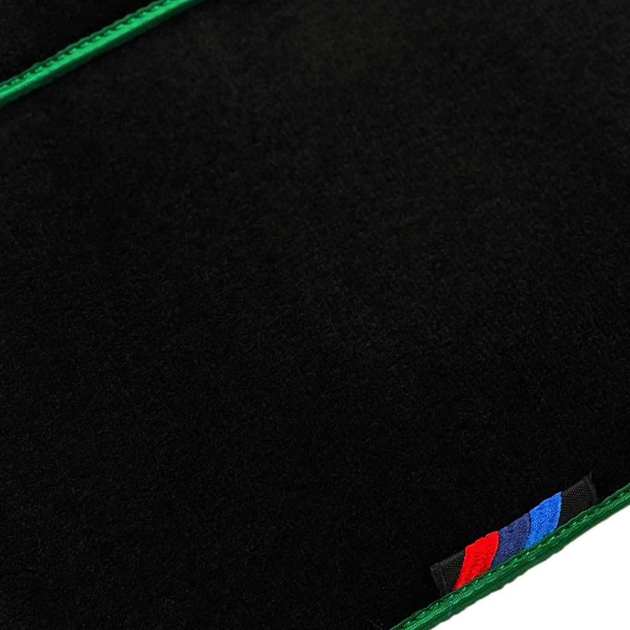 Black Mats For BMW 6 Series E64 Convertible | Green Trim - AutoWin