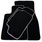 Black Mats For BMW 7 Series E38 | White Trim - AutoWin