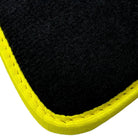 Black Mats For BMW M3 E46 | Fighter Jet Edition | Yellow Trim - AutoWin