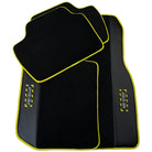 Black Mats For BMW M3 E46 | Fighter Jet Edition | Yellow Trim - AutoWin