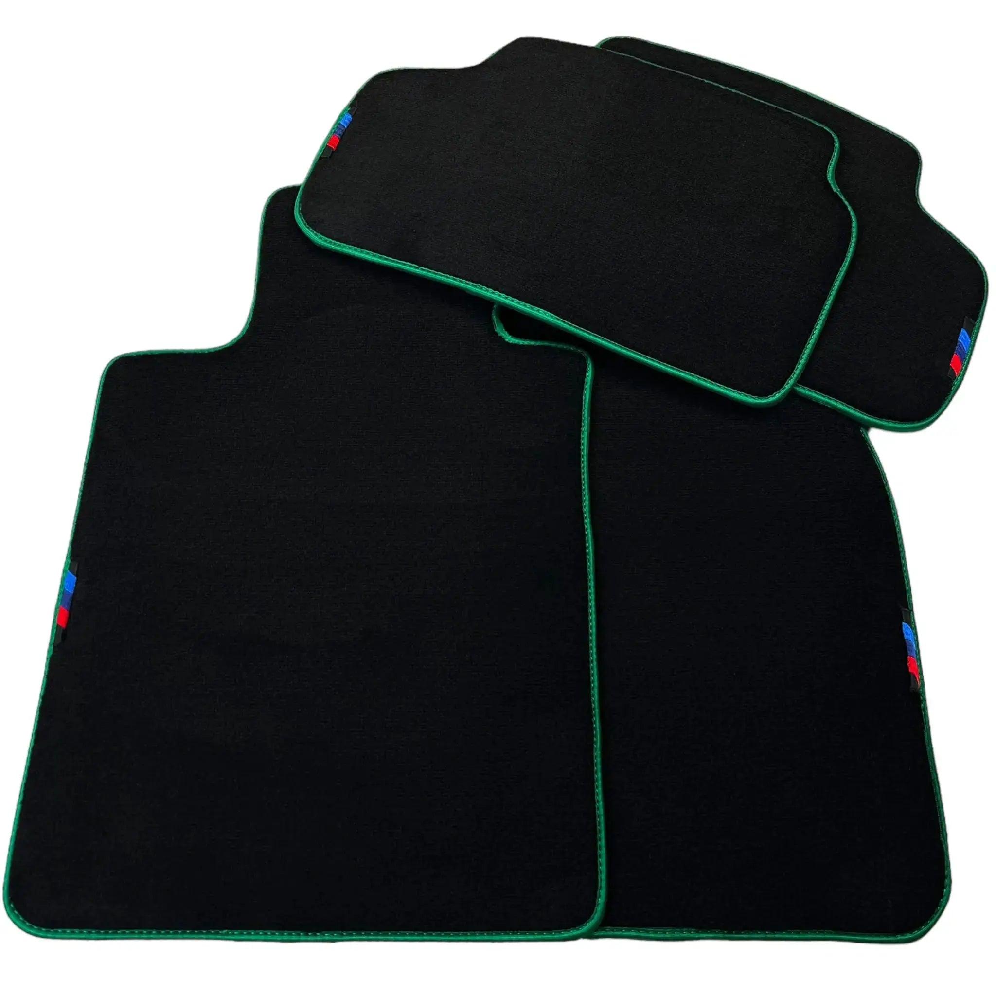 Black Mats For BMW M5 E60 | Green Trim - AutoWin