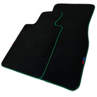 Black Mats For BMW M6 E64 Convertible | Green Trim - AutoWin