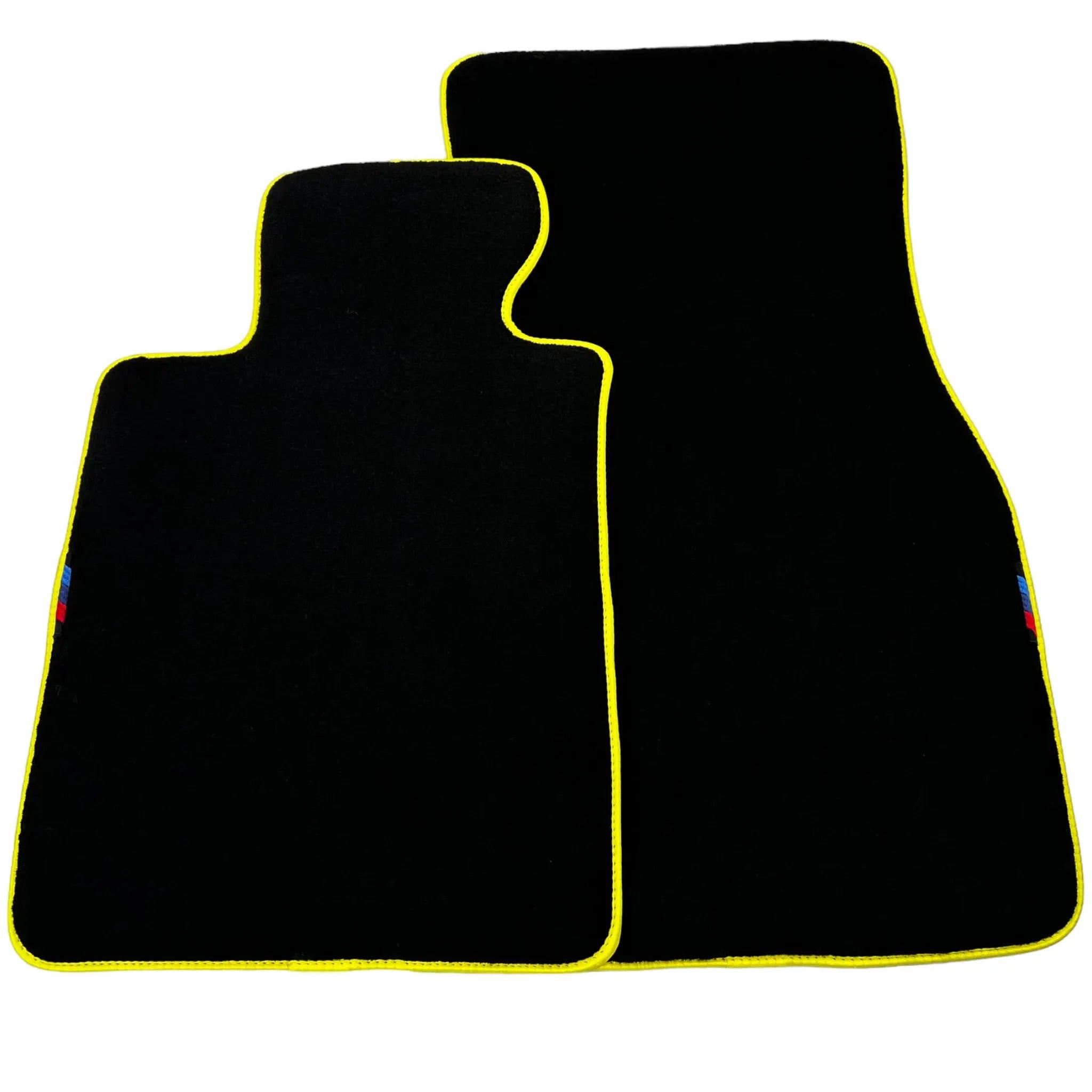 Black Mats For BMW M6 E64 Convertible | Yellow Trim - AutoWin