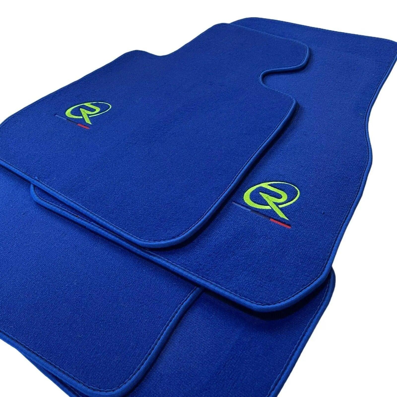 Blue Mats For BMW M4 G82 Coupe Tailored Set Perfect Fit - AutoWin