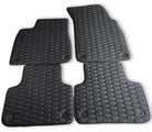 Custom Black Stitched Leather Floor Mats for Audi A3 - 5-door Sedan (2013-2020) 