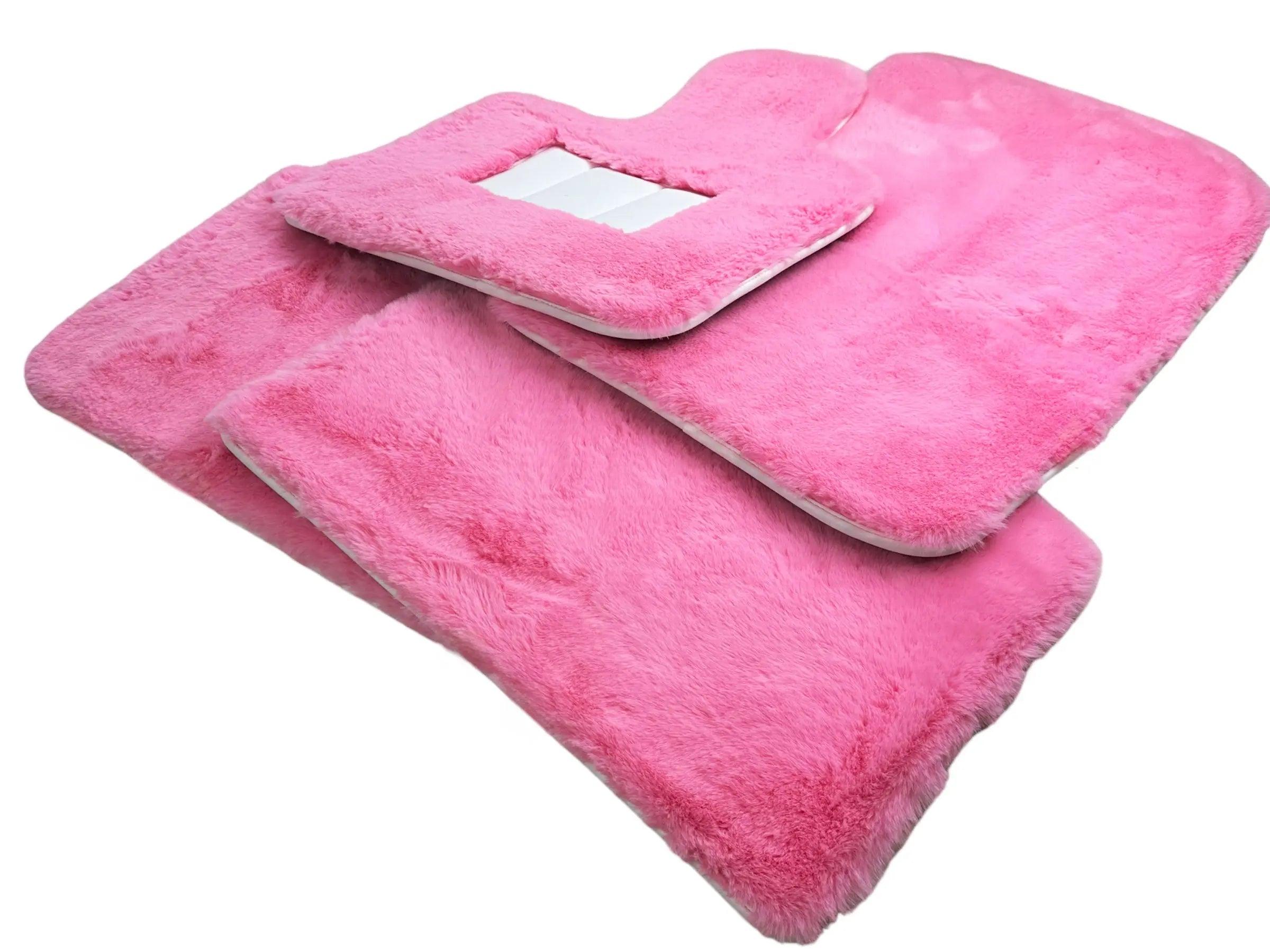 Pink Sheepskin Floor Mats For Rolls Royce Cullinan Rr31 2018-2023 Er56 Design Brand