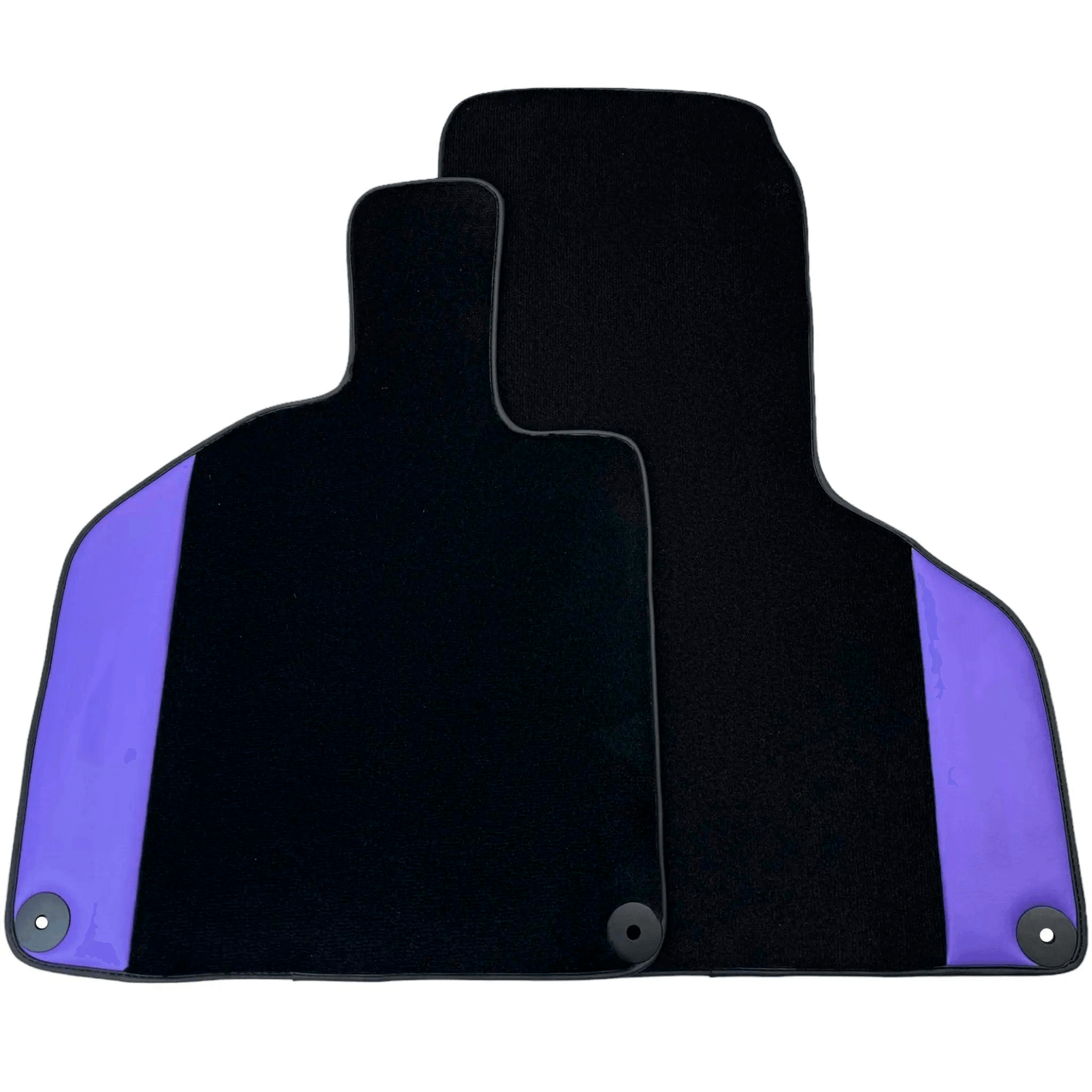 Purple Leather Black Floor Mats for Lamborghini Huracan and Black Trim