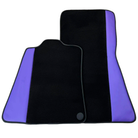 Purple Leather Black Floor Mats for McLaren 650S (2015-2018) | Black Trim