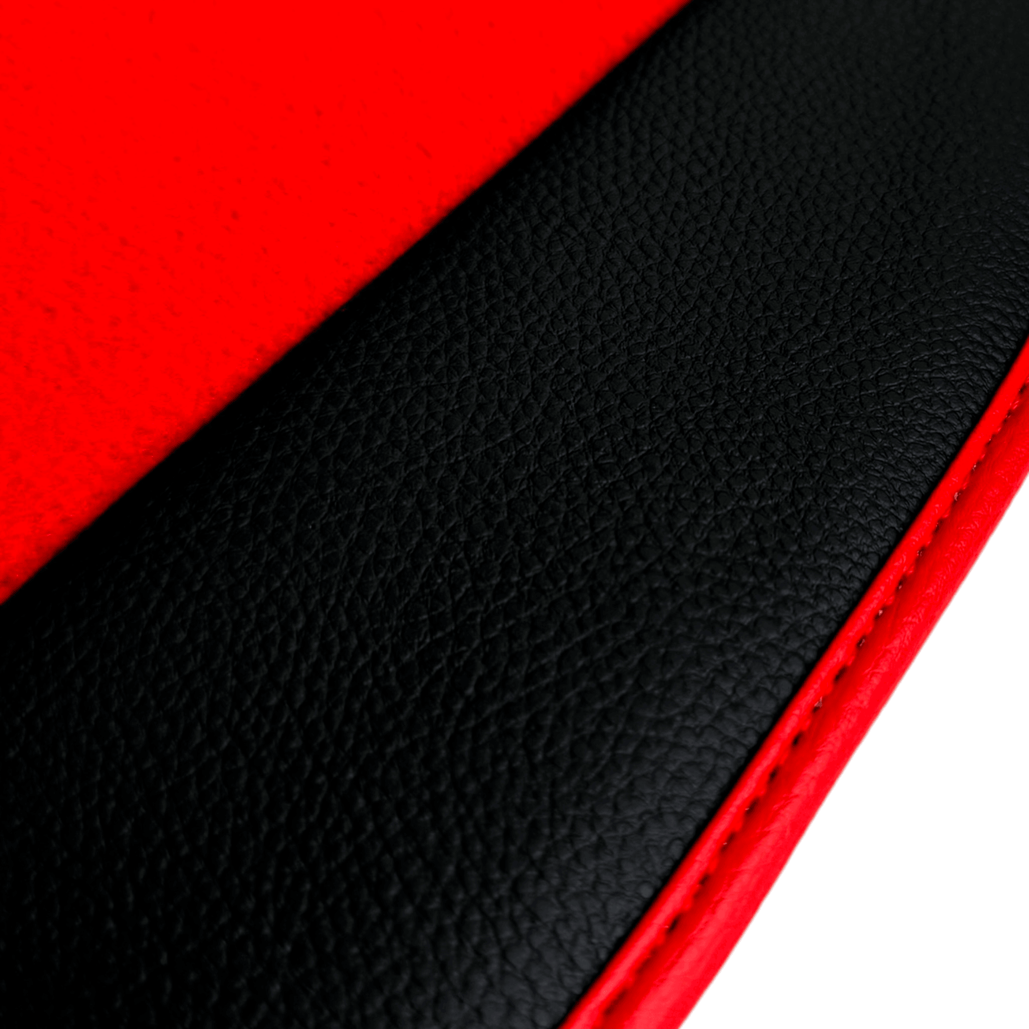 Red Floor Mats for Porsche Macan (2014-2023) with Leather - AutoWin