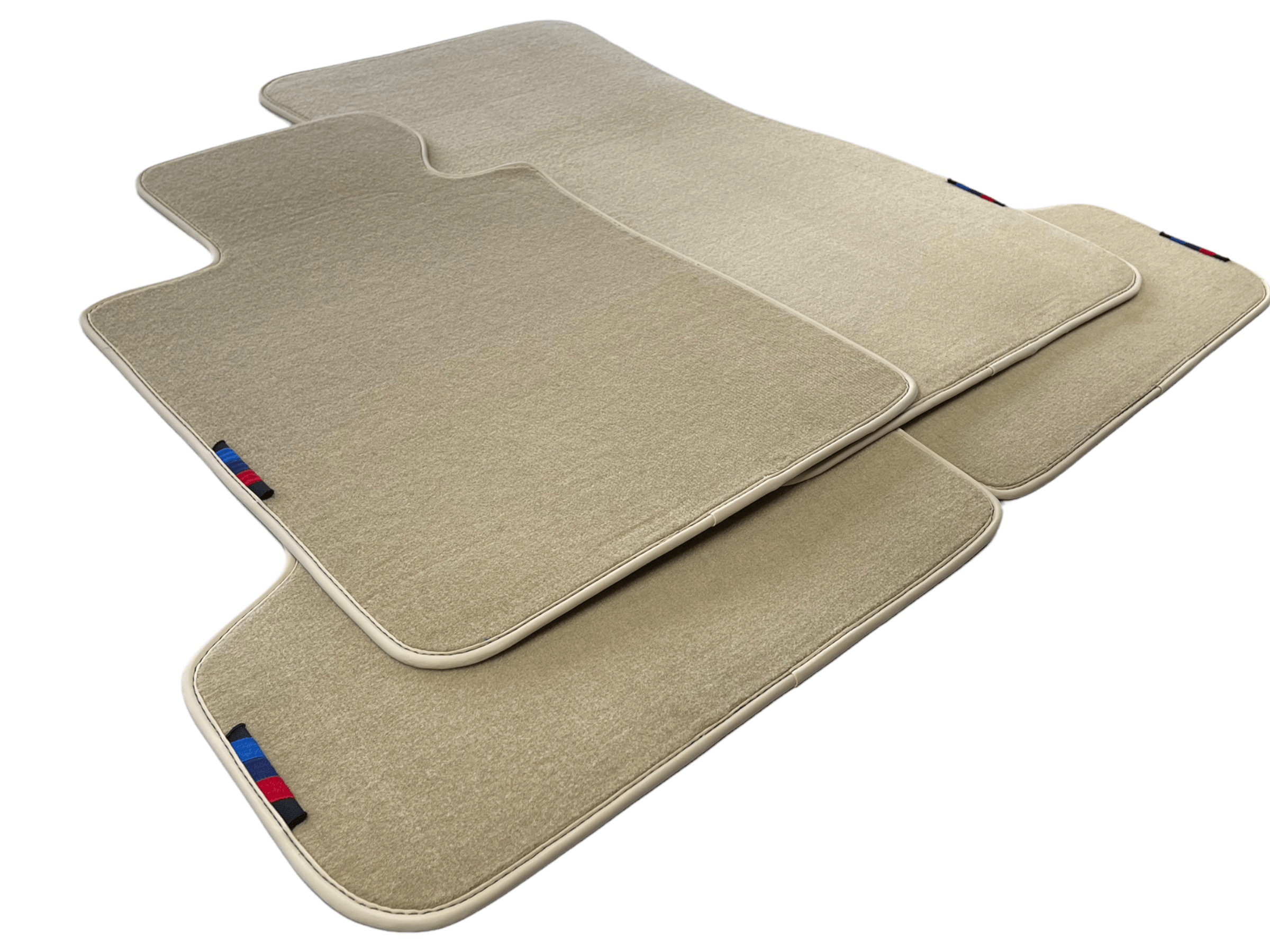 Beige Floor Mats For BMW M5 Series F90 With M Package AutoWin Brand - AutoWin