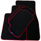 Black Floor Floor Mats For BMW 5 Series E39 | Red Trim