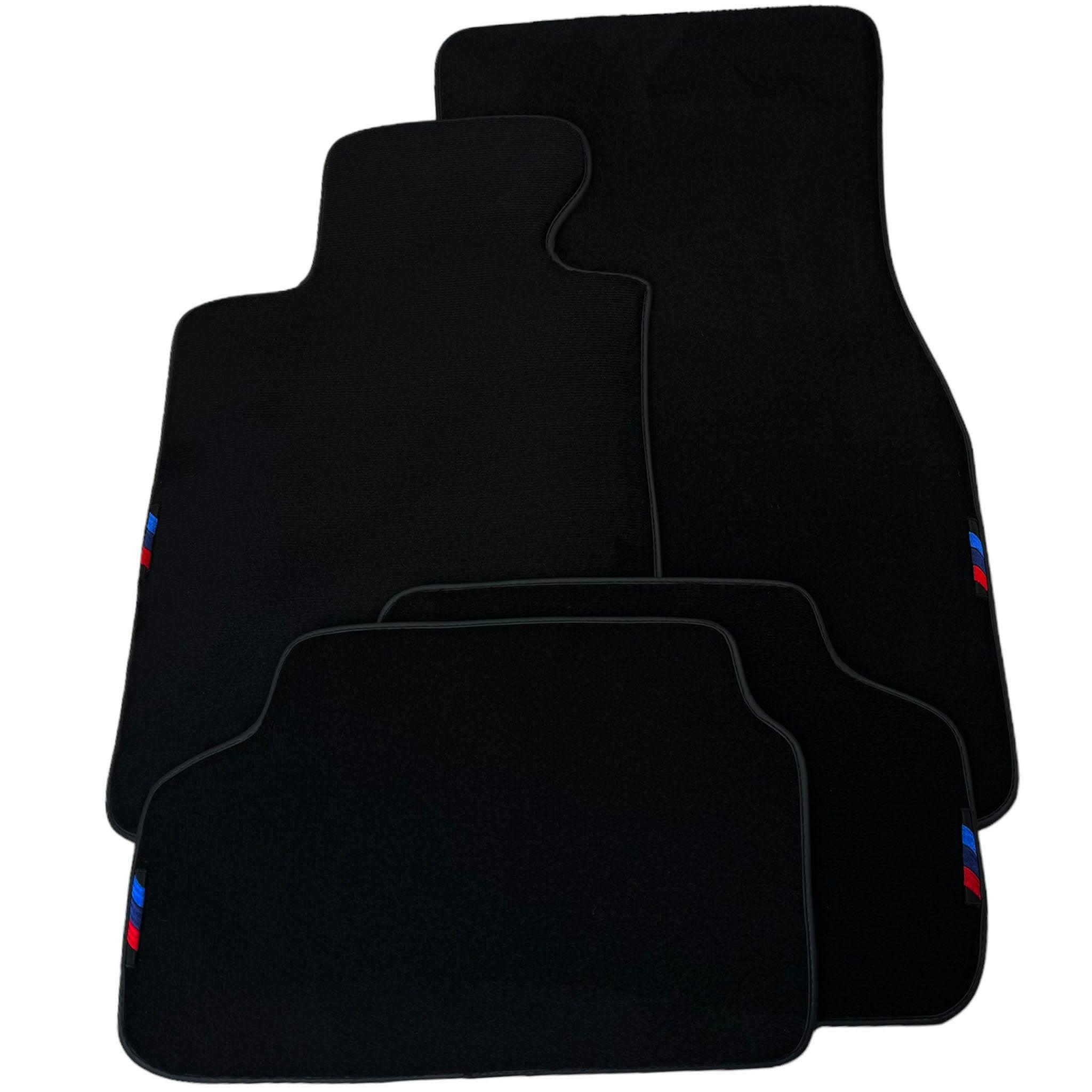 Black Floor Floor Mats For BMW 7 Series E66 | Fighter Jet Edition AutoWin Brand |Black Trim