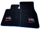 Black Floor Mats For BMW M3 E30 ER56 Design Limited Edition Blue Trim - AutoWin