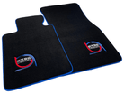 Black Floor Mats For BMW M3 E36 ER56 Design Limited Edition Blue Trim - AutoWin